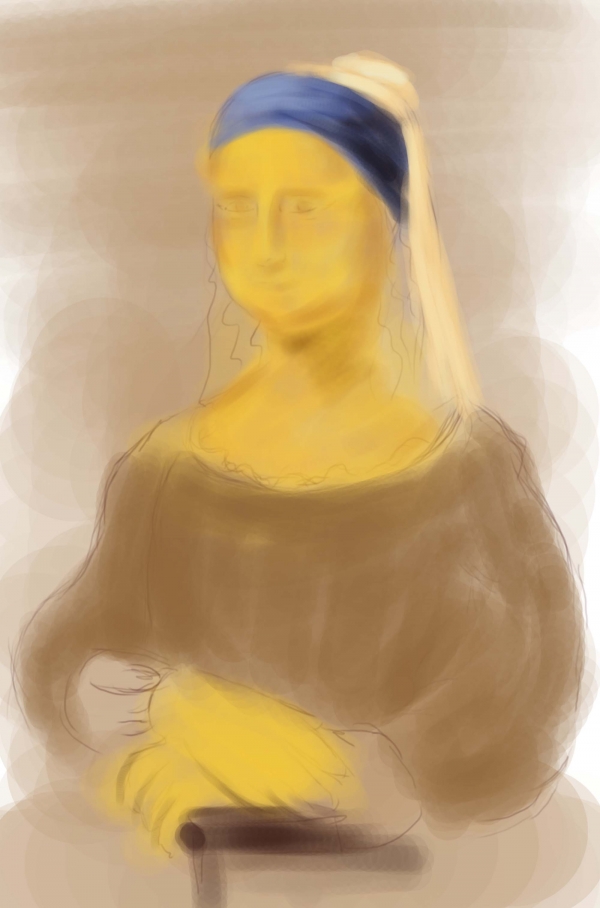Creation of Mona Lisa with a Pearl earring: Step 2